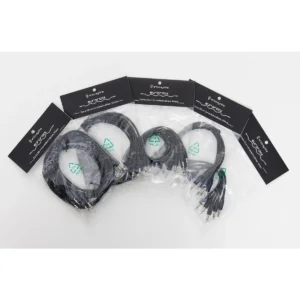 Erica Synths 5 pcs 10 cm braided cables, black