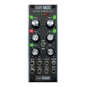 AJH Synth MiniMod Muting Mixer & VCA (Black)