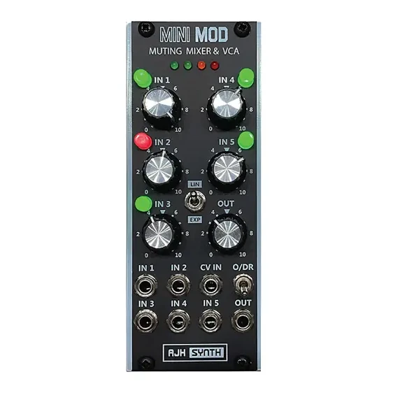 AJH Synth MiniMod Muting Mixer & VCA (Black)